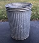 Vintage Galvanized Garbage Trash Can 20 Gal. - No Lid - Primitive Prop Display