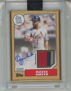 2022 Topps Transcendent Ozzie Smith FRAMED PATCH AUTO #1/1 signed Cardinals