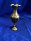 New ListingVntg Made In India Brass Embossed Bud Vase 7” Tall
