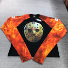 Hood By Air Shirt Mens Small Freddy VS Jason Hockey Mask Red Flames Sleeve HBA