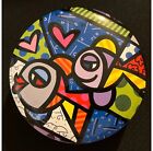 🔥🚨Vintage 2005 ROMERO BRITTO Colorful Abstract Art Tin Trinket Box Miami Fish
