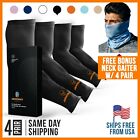 Tattoo Cover Up Arm Sleeves 1 to 5 Pair BLACK for Men Women Compression Sleeve