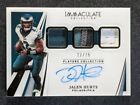 2021 Panini Immaculate JALEN HURTS /75 Triple Patch Auto Players Collection