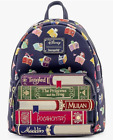 Loungefly Disney Princess Books All Over Print Womens Double Strap Shoulder Bag