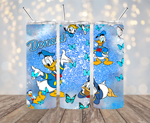 Donald Duck Inspired 20 oz Insulated Tumbler with slide lock lid and straw