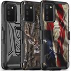 For Galaxy A53 5G / A52 5G Holster Clip Case Rugged Phone Cover + Tempered Glass
