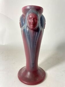 New ListingAntique 1920s Van Briggle - Native American Three Faces Art Vase (Early)