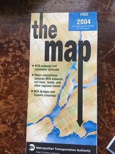 Vintage NYC MTA Subway Foldout Map - FREE SHIPPING Might Use As Gift Wrap Paper?