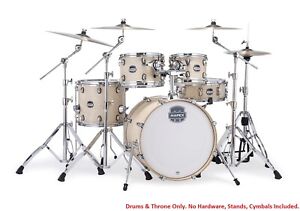 Mapex Mars Maple Natural Satin Fusion Drums 20_10_12_14_14 Drums +Throne Dealer
