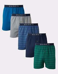 Hanes Classics Men's TAGLESS ComfortSoft Knit Boxers Comfort Flex 5Pk Underwear