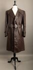 Vintage WW2 German Horsehide Leather Trench Coat Size XL
