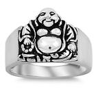 Buddha Religious Symbol Ring New .925 Sterling Silver Band Sizes 5-13