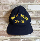 Vintage Navy USS ENTERPRISE CVN-65 Snapback Hat Cap USA New Era