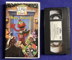Elmo's World VHS Happy Holidays Video Tape 2002 Sesame Street Stars Kelly Ripa