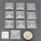 10 Pieces 1x1 inch SQUARE Flat Back Bevels Stained Glass Supplies Clear