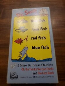 Dr Seuss - One Fish Two Fish, Red Fish Blue Fish (VHS,1989) Rare Vintage VHS