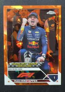 New Listing2023 Topps Chrome Sapphire Formula 1 F1 Max Verstappen #163 Orange /25 Red Bull