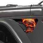 Flaming Skull Vinyl Fender Decal Set Fits Jeep Wrangler JL/Jeep Gladiator