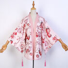 Women Girl Floral Blouse Japanese Kimono Yukata Coat Bathrobe Tassel Retro Cos