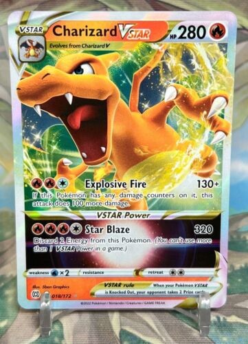 Charizard VSTAR 018/172 Ultra Rare Brilliant Stars Pokemon Card NM-MINT