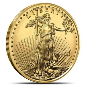 New Listing2021 $50 Type 1 American Gold Eagle 1 oz Brilliant Uncirculated - In Capsule