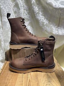 NEW Sorel Men's Hi Line Combat Boot Color: Dark Brown Size 8.5 - NEW Retail $185