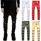 Mens Stretch Ripped Denim Jeans Pants Skinny Casual Slim Fit Distressed Trousers