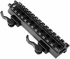 Tactical Riser Mount Quick Detach Double Rail 20mm Picatinny Rail for Hunting