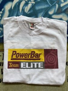 Vintage Y2K Power Bar Racing Team Elite Shirt Sz L Protein Gym Fitness Arnold