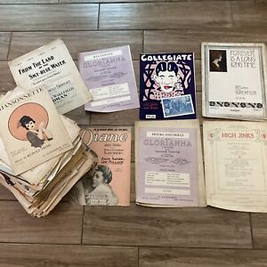 LARGE LOT OF VINTAGE ANTIQUE SHEET MUSIC BOOKS (Estate Find) Various Music 12lbs