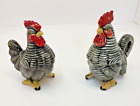 Vintage Relco Japan Rooster & Hen Sugar & Creamer / Salt & Pepper Combo Chickens