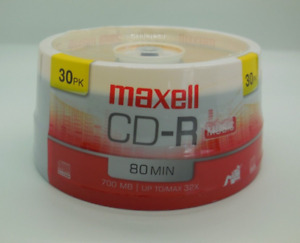 New ListingNEW Maxell CD-R MUSIC 30 Pack Spindle 80 Minutes 700MB UP TO/MAX 32X  READ