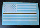 Thin Gold Line 911 Dispatcher Flag Vinyl Decal Dispatch Telecommunicator