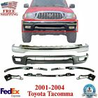 Front Bumper Chrome Kit with Brackets & Retainer Set For 2001-2004 Toyota Tacoma (For: 2003 Toyota Tacoma)
