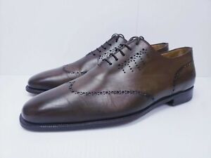 Sutor Mantellassi Mens Shoes, Dark Brown Leather, Whole Cut, Size 9.5 E, Made in