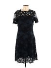 Elie Tahari Ophelia Navy Blue Black Mesh Floral Lace Sheath Dress Size 16 NWT