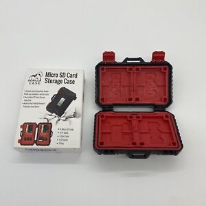 Gorilla Case Micro SD Card Storage Case, Water Resistant, Shock Absorbing, Red