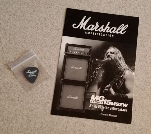 Ozzy Osbourne Zakk Wylde Marshall Amp Promo Guitar Pick + Cardstock Ad 2003 Rare