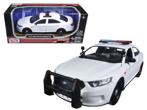 Motormax 1/24 2013 Ford PI Sedan (Taurus) Police Car Blank White 76924