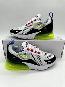 Nike Air Max 270 Women’s Size 5.5 White Black Neon Running Shoes New AH6789 116