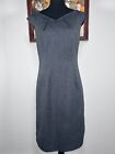 Mossimo A-Line Dress Women's 6 Stretch Boat Neck Cap Sleeve Gray Work Office