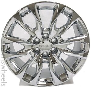 4 NEW GM 22” GMC Sierra Yukon Denali Factory OEM Chrome Wheels Rims 84453001