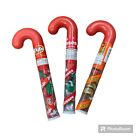 3x Plastic Canes Filled with Chocolate Candy- Kit Kat, Kisses, Reeses 1.8 oz