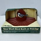 1993 Vintage Artline Sea Shell Bird Feeder or Bath Model 6170 in Original Box