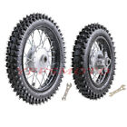 80/100-10 60/100-12 Rear +Front Wheel Tire Rim Dirt Pit Bike CRF50 TTR110 KLX110 (For: Yamaha TTR90E)