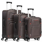 Set of 3 Expandable Rolling Wheel Oxford Bag Luggage Spinner Suitcase 20/24/28