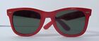 Authentic USA-Made CRIMSON RED RAY-BAN Wayfarer Sunglasses G15 RARE Vintage
