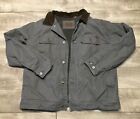 Woolrich Chore Field Trucker Jacket Coat Gray Polyester Lined Womens Size XL