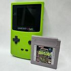 Nintendo Game Boy Color Kiwi Lime Green Handheld System Console w/ TMNT