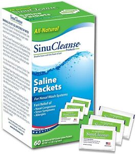 SinuCleanse Saline REFILL PACKETS for Neti Pots / Nasal Wash Systems 60 ct __
